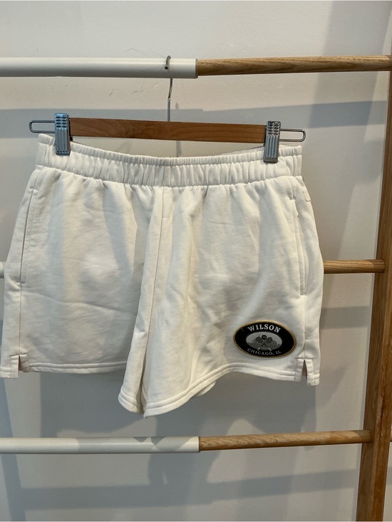 Wilson Pants - Wilson White Women's Tennis Athletic Lounge Shorts with Patch